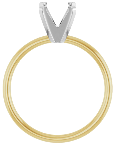 Sužadėtuvių Žiedas „Solitaire“ 14k yellow/white gold Round 7mm (2)