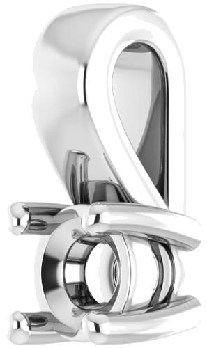 14K White 3.2 mm Round Pendant Mounting (2)