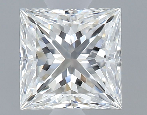 0.5 carat F-VVS2 Natūralus Princess Deimantas (1)