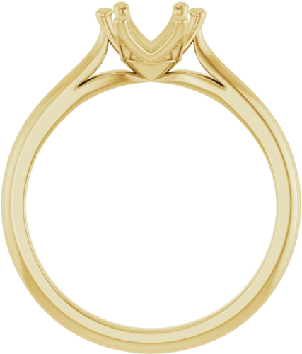 Sužadėtuvių Žiedas „Solitaire“ 14k yellow gold Oval 8mm x 6mm (2)