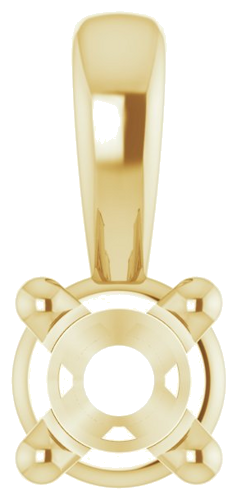 14K Yellow 2.5 mm Round 4-Prong Pendant Mounting (1)