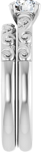 14K White 5.2 mm Round Solitaire Engagement Ring Mounting (9)