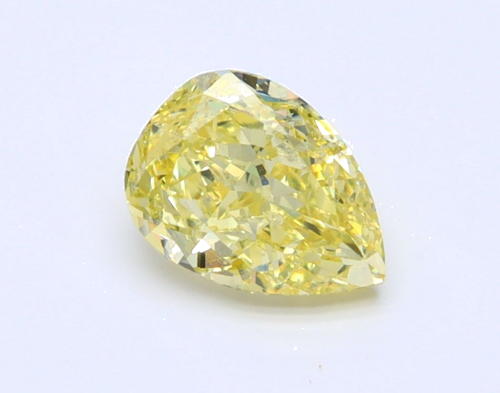 1.02 carat Fancy Intense Yellow-SI1 Natūralus Pear Deimantas (1)