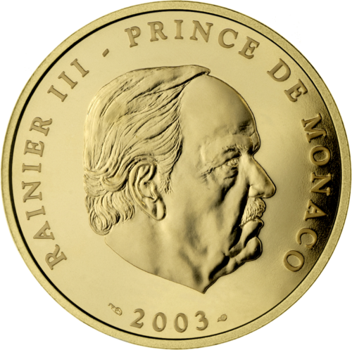 2005 Монако Альберт II/Ренье III 10 евро золотая монета (1)