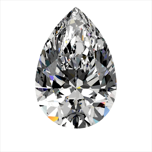 0.56 carat F-VS1 Natūralus Pear Deimantas (1)