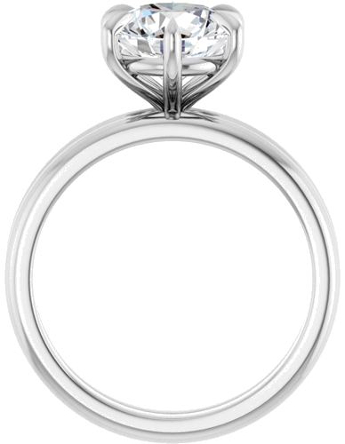 14K X1 White 8.2 mm Round Solitaire Engagement Ring Mounting (7)