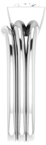 Sterling Silver 5.5 mm Square Engagement Ring Mounting (9)