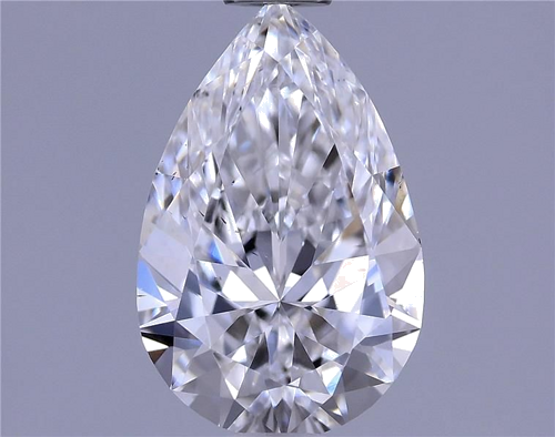 1.0 carat D-VS2 Natūralus Pear Deimantas (1)