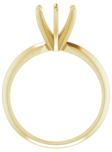 14K Yellow Round 6-Prong Solitaire Ring Mounting (2)
