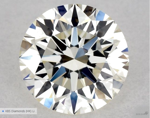 0.54 carat K-VVS2 Excellent cut Natūralus Round Deimantas (1)
