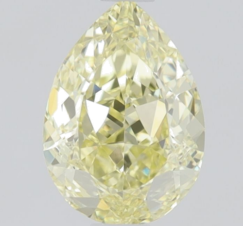 0.5 carat Fancy Yellow-VVS1 Natūralus Pear Deimantas (1)