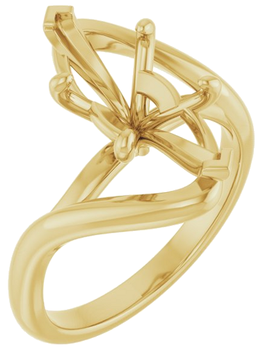 Sužadėtuvių Žiedas „Bypass“ 14k yellow gold Marquise 15mm x 7mm (1)