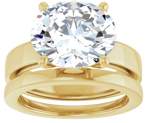 Sužadėtuvių Žiedas 14k yellow gold Oval 12mm x 10mm (8)