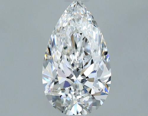 0.61 carat E-IF Natūralus Pear Deimantas (1)