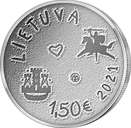 2021 LIETUVA JŪRAS SVĒTKI 1,5 EIRO MONĒTA (2)