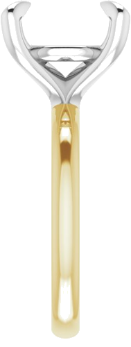 Sužadėtuvių Žiedas „Solitaire“ 14k yellow/white gold Round 12mm (4)