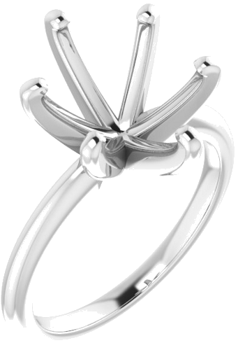 Sužadėtuvių Žiedas „Solitaire“ 585 Baltojo Aukso Oval 12mm x 10mm (1)