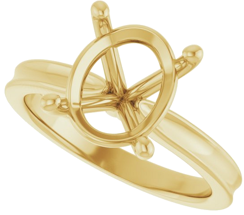 Sužadėtuvių Žiedas 14k yellow gold Oval 11mm x 9mm (5)