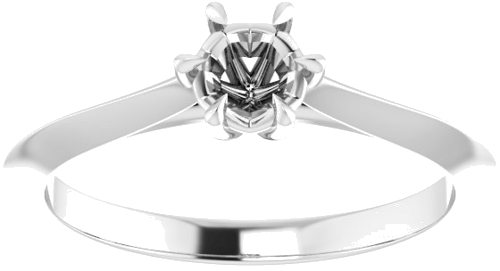 Sužadėtuvių Žiedas „Claw-Prong Solitaire“ 925 Sidabro Round 4.4mm (3)