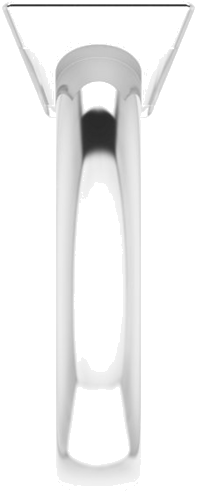 Sužadėtuvių Žiedas „Bezel-Set Solitaire“ 585 Baltojo Aukso Square 8mm (4)