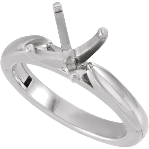 Sužadėtuvių Žiedas „CLIQ® Hinged Adjustable Solitaire“ 14k white gold Round 8.2mm (6)