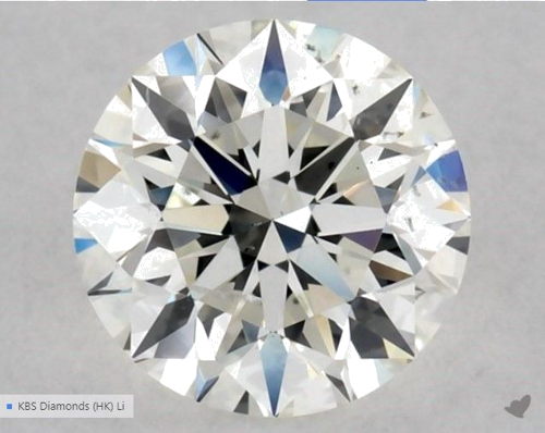 0.5 carat J-SI2 Excellent cut Natūralus Round Deimantas (1)