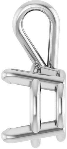 Pakabukas „Round 4-Prong Basket“ 10k white gold Round 7mm (3)