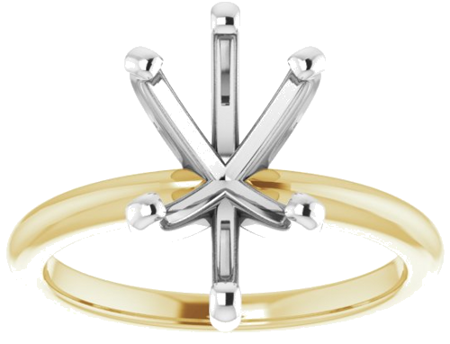 Sužadėtuvių Žiedas „Solitaire“ 585 Baltojo Ir Geltonojo Aukso Pear Shape 12mm x 8mm (3)