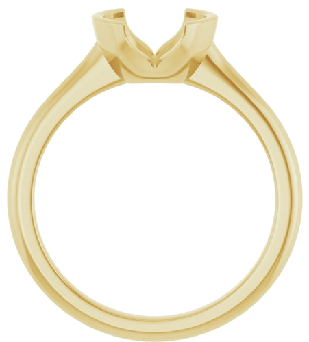 Sužadėtuvių Žiedas „Half Bezel Solitaire“ 585 Geltonojo Aukso Round 7.4mm (2)