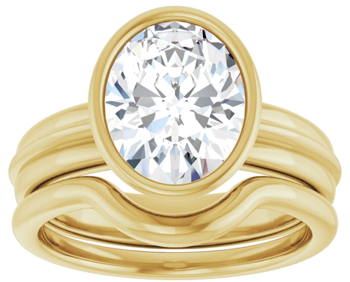 14K Yellow 10x8 mm Oval Engagement Ring Mounting (8)