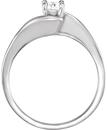 14K White 4.1 mm Round Engagement Ring Mounting (4)