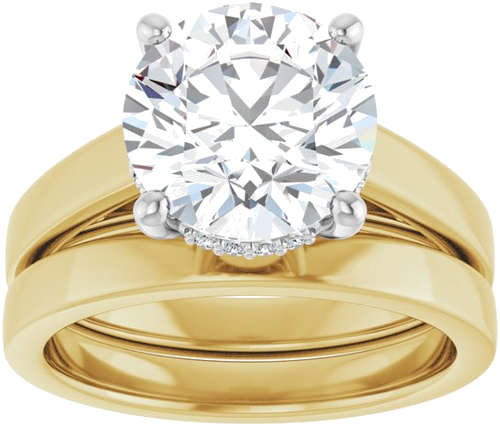Sužadėtuvių Žiedas „Hidden Halo-Style“ 14k yellow/white gold Round 9.4mm (8)