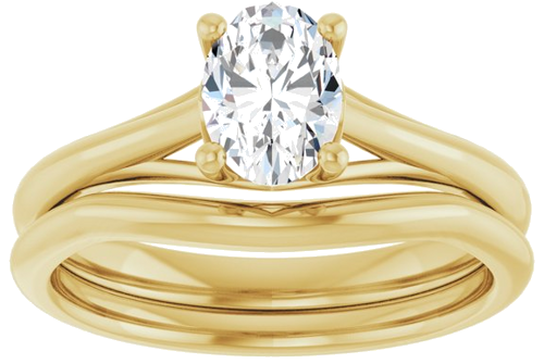 14K Yellow 7x5 mm Oval Solitaire Engagement Ring Mounting (8)