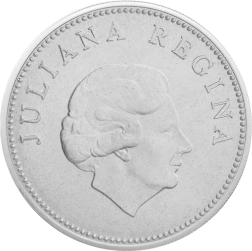 10 Gulden Netherlands Antilles Bank 1978 silver coin (2)