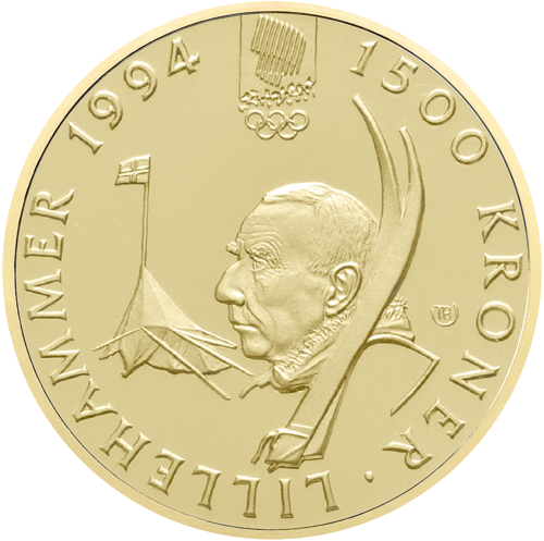 1993 Roalds Amundsens 1500 kronu Norvēģija zelta monēta (1)