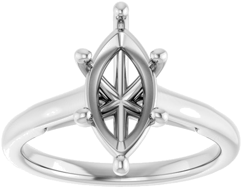 Sužadėtuvių Žiedas „Solitaire“ 417 Baltojo Aukso Marquise 12mm x 6mm (3)