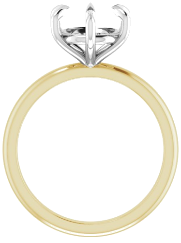 Sužadėtuvių Žiedas „Claw-Prong“ 14k yellow/white gold Round 8.8mm (2)