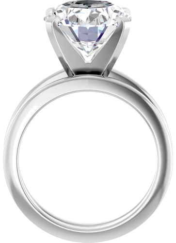 Sužadėtuvių Žiedas 14k white gold Oval 13mm x 11mm (7)