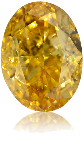 0.28 carat Fancy Vivid Orangey Yellow-SI2 Natūralus Oval Deimantas (1)