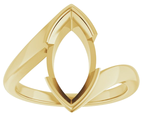 Sužadėtuvių Žiedas „Half-Bezel Solitaire“ 14k yellow gold Marquise 14mm x 7mm (3)