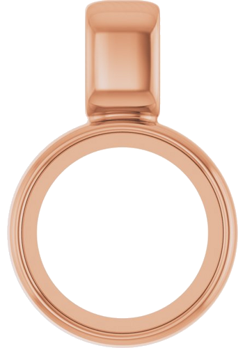 14K Rose 5 mm Round Bezel-Set Pendant Mounting (1)