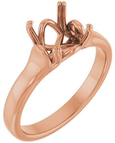 Sužadėtuvių Žiedas „Solitaire“ 14k rose gold Round 8.2mm (1)
