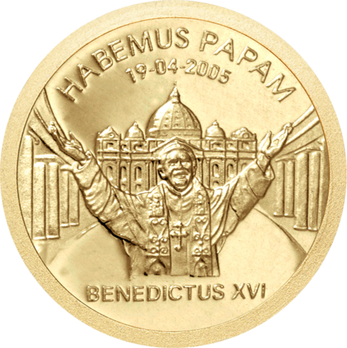 2005 Liberia Pope Benedict XVI $25 gold coin (1)
