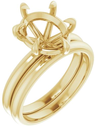 Sužadėtuvių Žiedas „Claw-Prong“ 14k yellow gold Oval 11mm x 9mm (6)