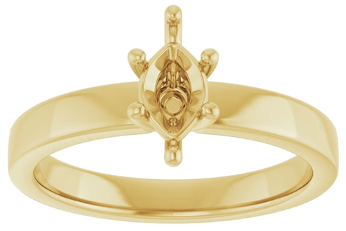 Sužadėtuvių Žiedas „Solitaire“ 585 Geltonojo Aukso Marquise 8mm x 4mm (3)