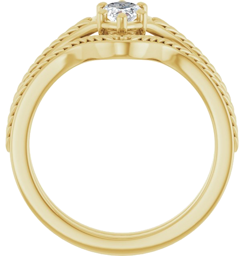 Sužadėtuvių Žiedas „Solitaire“ 14k yellow gold Marquise 8mm x 4mm (7)
