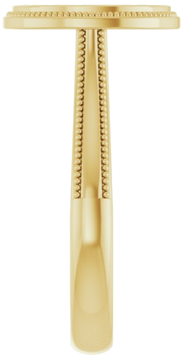 14K Yellow 10x8 mm Oval Solitaire Engagement Ring Mounting (4)