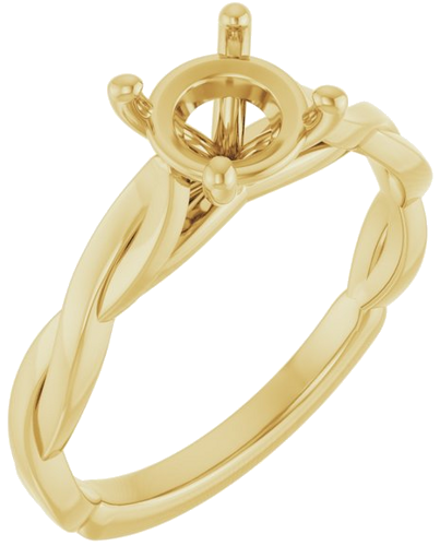 Sužadėtuvių Žiedas „Infinity-Inspired“ 14k yellow gold Round 6.5mm (1)