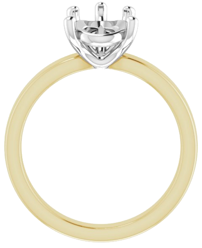 Sužadėtuvių Žiedas „Solitaire“ 18k yellow/white gold Pear 12mm x 8mm (2)