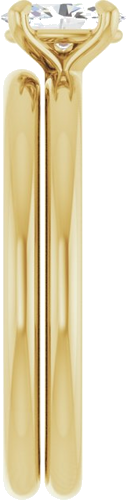 Sužadėtuvių Žiedas „Solitaire“ 10k yellow gold Oval 6mm x 4mm (9)